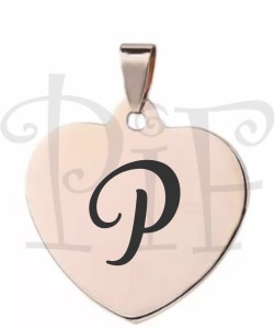 Zawieszka w kolorze różowe złoto z grawerowaną literką