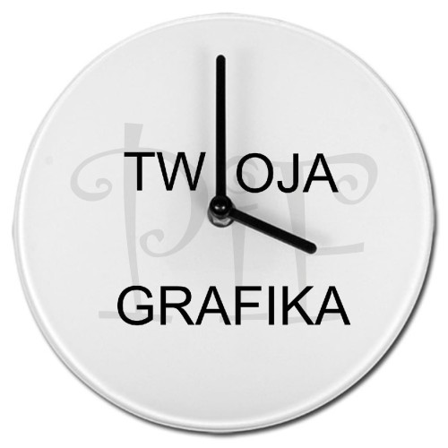 zegar 20cm szklany Twoja Grafika