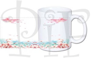 Kubek kwiaty wiosenne drzewo