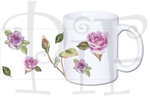 Kubek kwiaty - róże