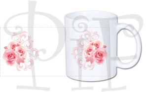 Kubek kwiatki różowe