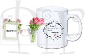 Kubek- Dziękuję Ci, że czynisz świat lepszym, piękniejszym... z tulipanami