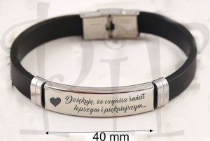 Bransoletka silikonowa Dziękuję, że czynisz świat lepszym i piękniejszym...