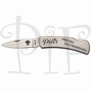 Nóż kieszonkowy grzybiarza - z grawerem