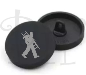 Guziki metalowe z grawerem kominiarz